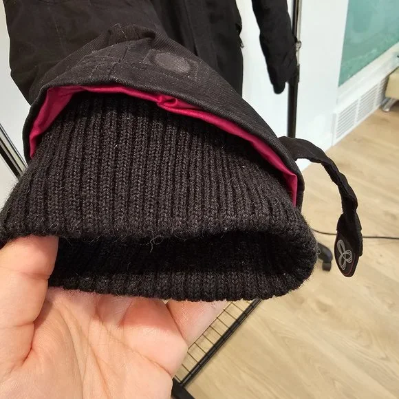 Aritzia TNA Black Faux-Fur trim Hooded Mid-Length Parka size S - Picture 5 of 16